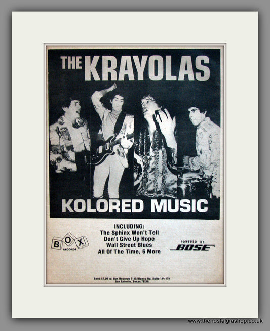 Krayolas. Kolored Music. Original Advert 1982 (ref AD12009)