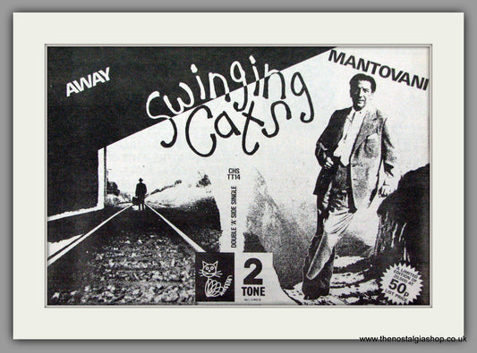 Swinging Cats. Away, Mantovani. Vintage Advert 1980 (ref AD7504)