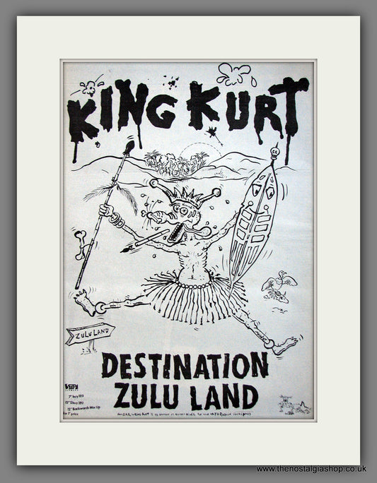 King Kurt, Destination Zulu Land. Original Advert 1983 (ref AD12018)