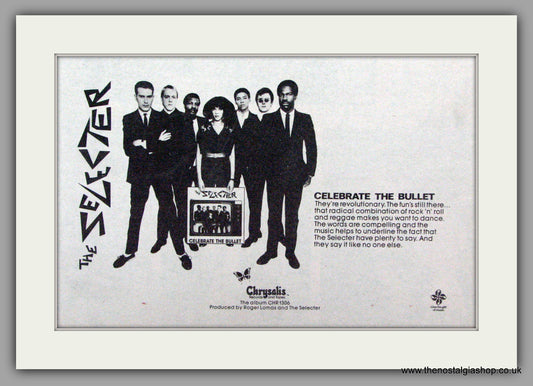 Selecter. Celebrate The Bullet.  Vintage Advert 1981 (ref AD7512)