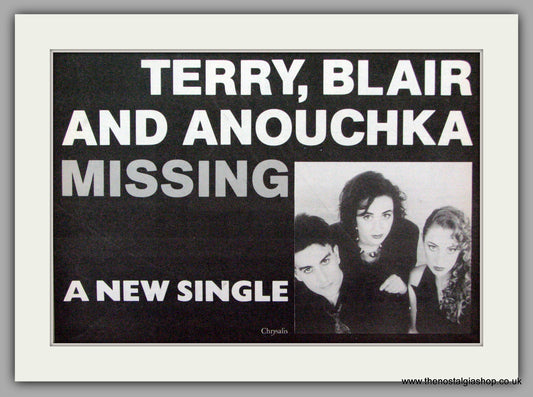 Terry, Blair and Anouchka. Missing. Vintage Advert 1989 (ref AD7514)