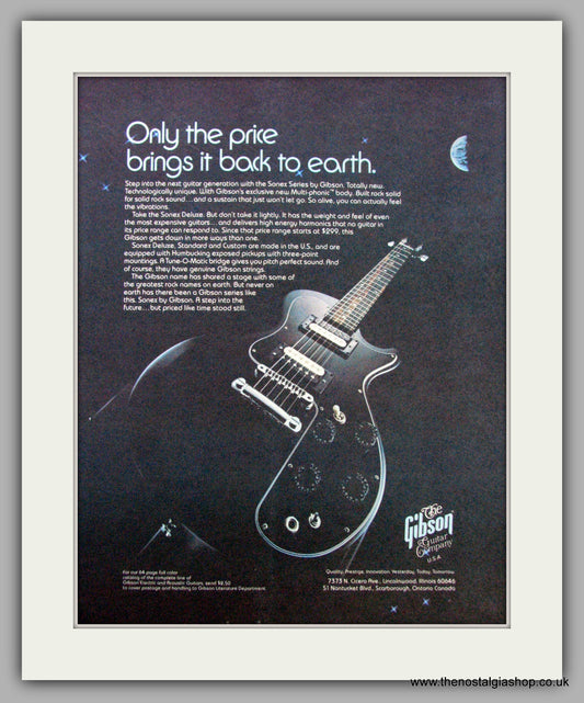 Gibson Sonex Deluxe Guitar. Original Advert 1980 (ref AD9483)