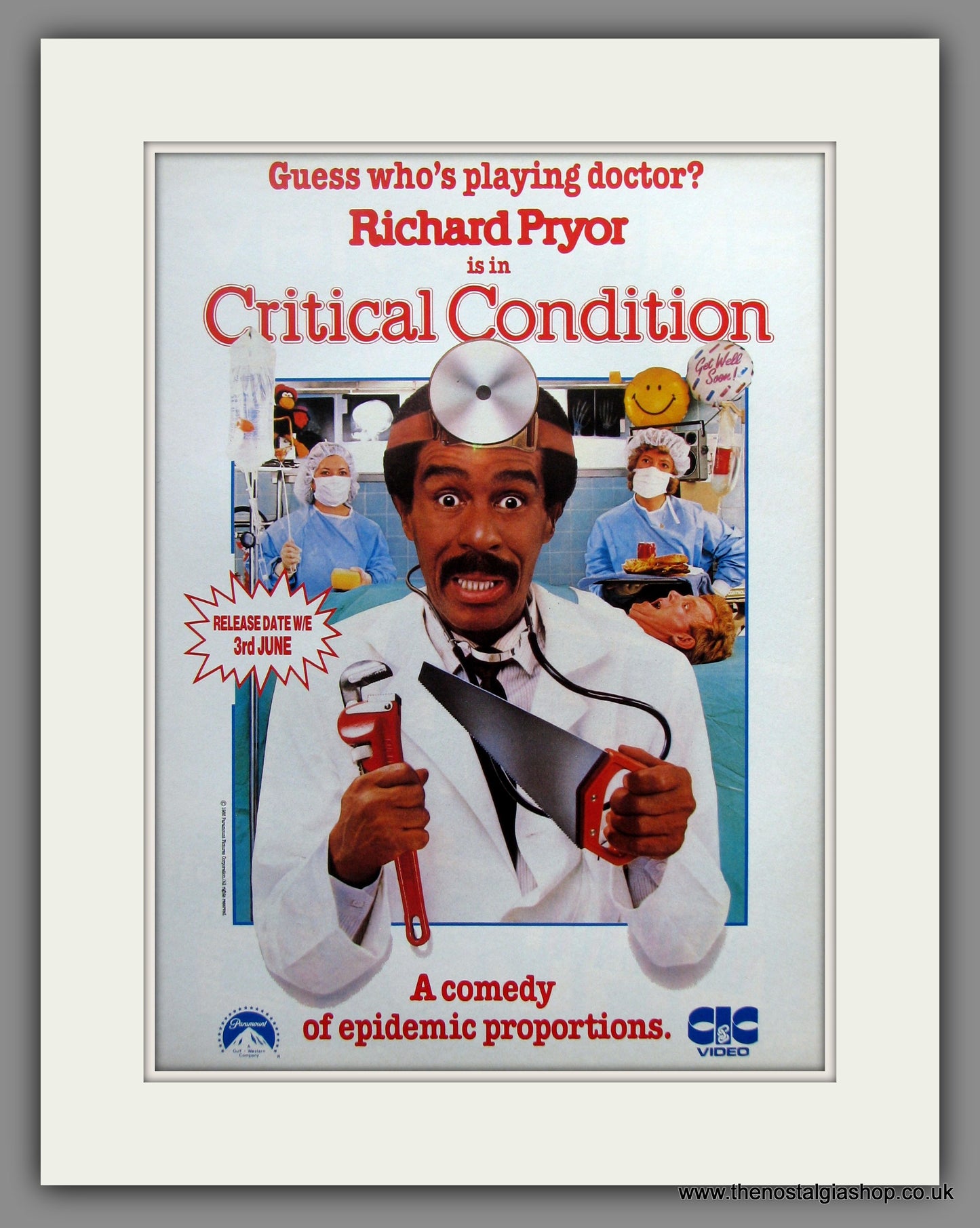 Critical Condition. 1988 Original Advert (ref AD54827)