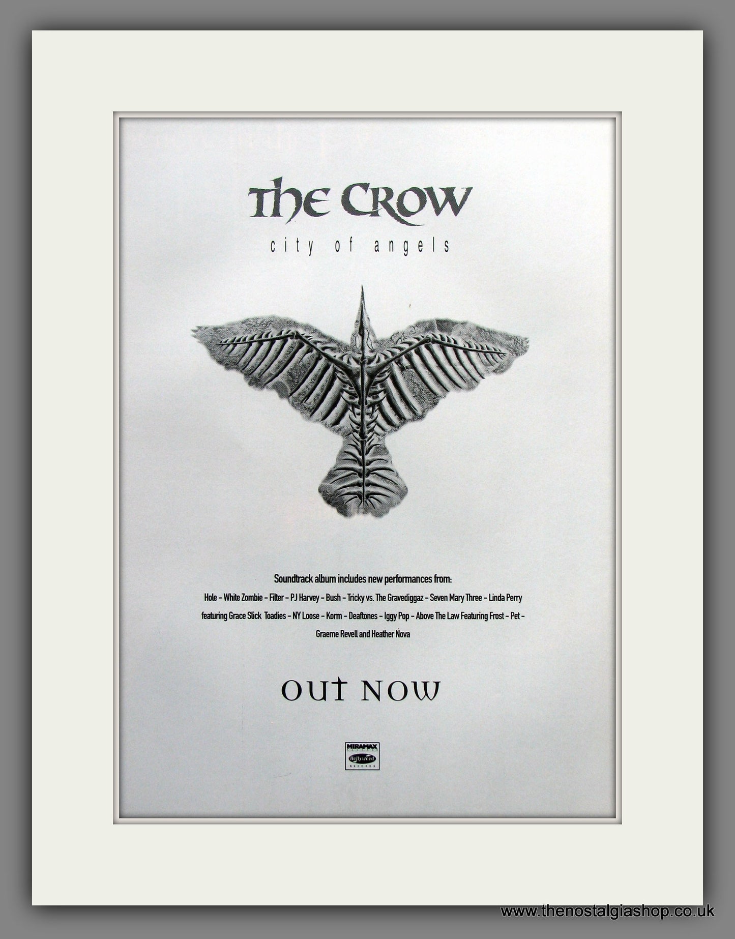 The Crow Soundtrack Album. 1996 Original Advert (ref AD54833)