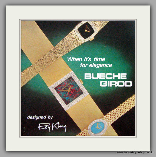 Bueche Girod Roy King Watches. Original Advert 1978.  (ref AD7645)