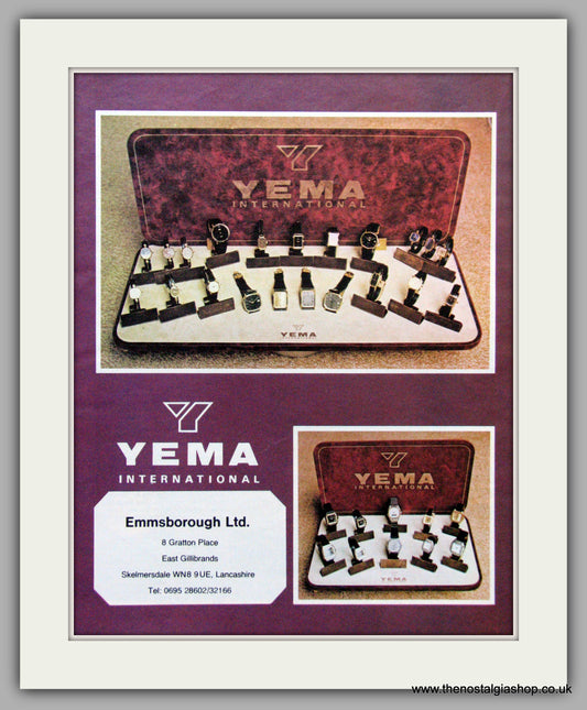 Yema Watches. Original Advert 1980.  (ref AD7663)