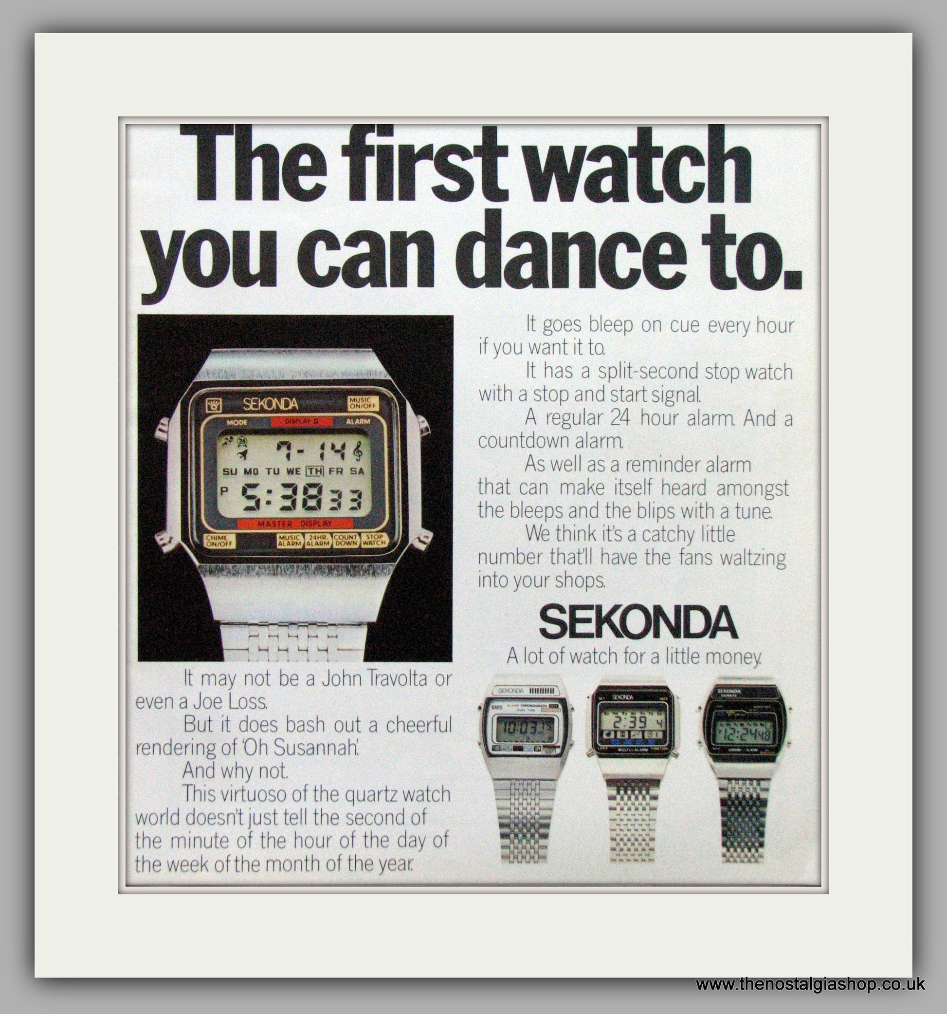 Sekonda Watches. Original Advert 1979. ref AD7669 The