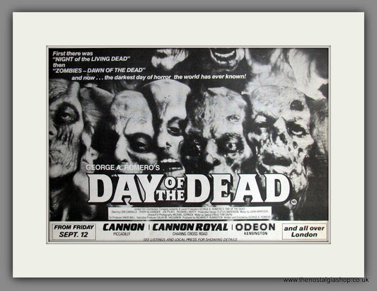 Day of The Dead. 1986 Original Advert (ref AD54866)