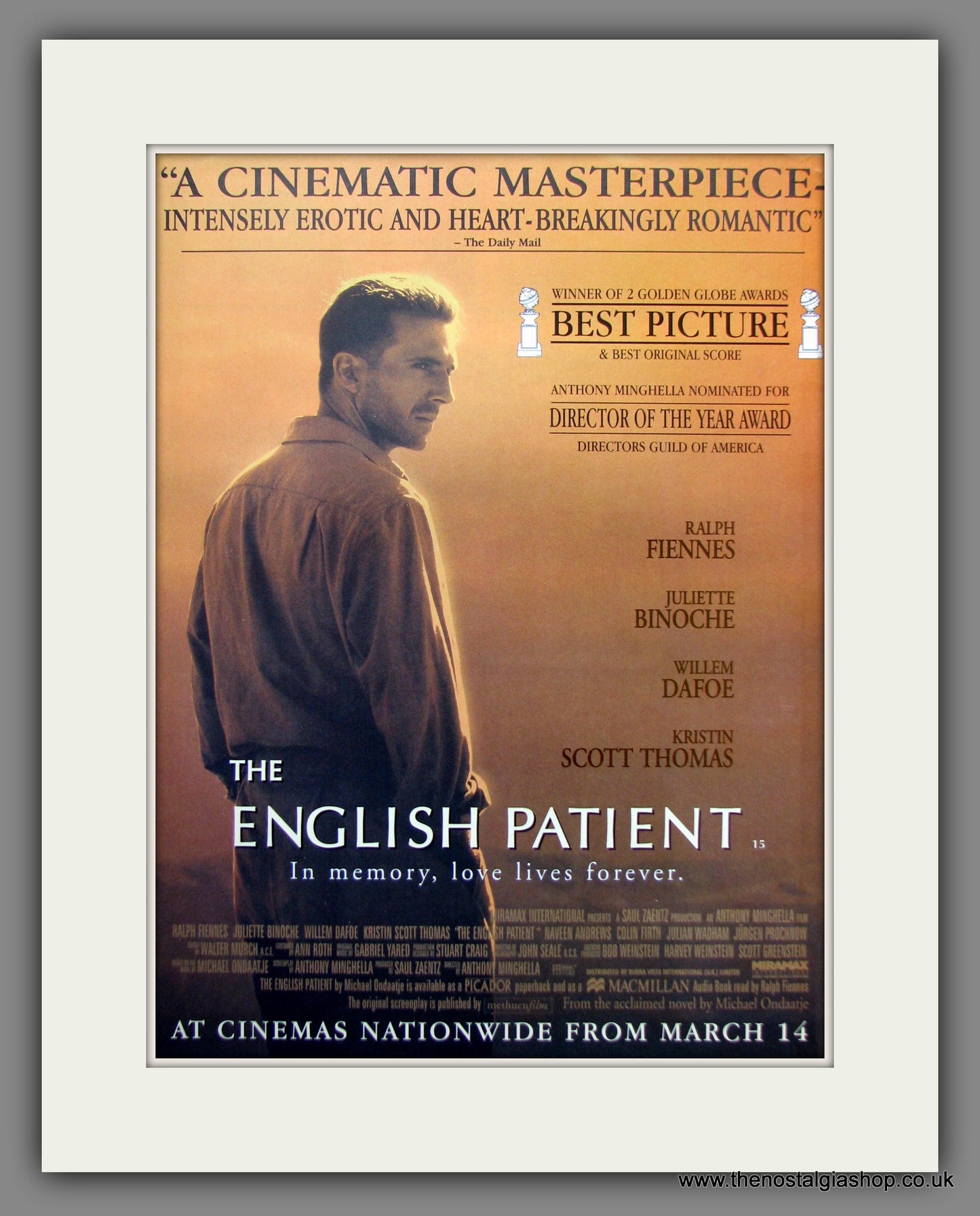 The English Patient. 1997 Original Advert (ref AD54872)