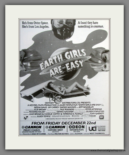 Earth Girls Are Easy. 1988 Original Advert (ref AD54875)