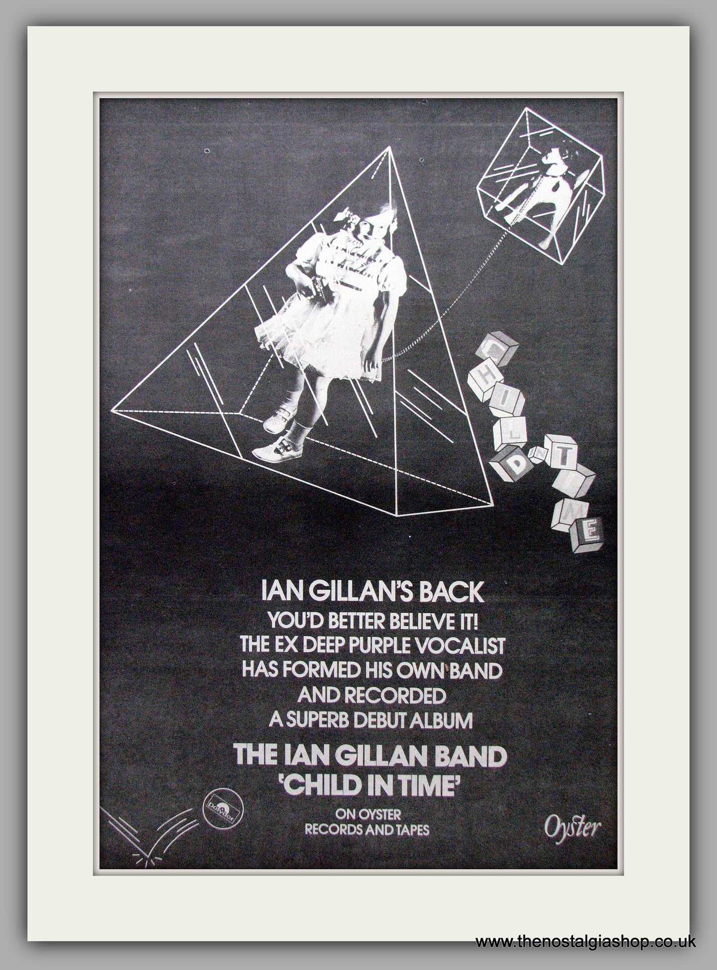 Ian Gillan Band. Child In Time. Original Advert 1976 (ref AD9510)