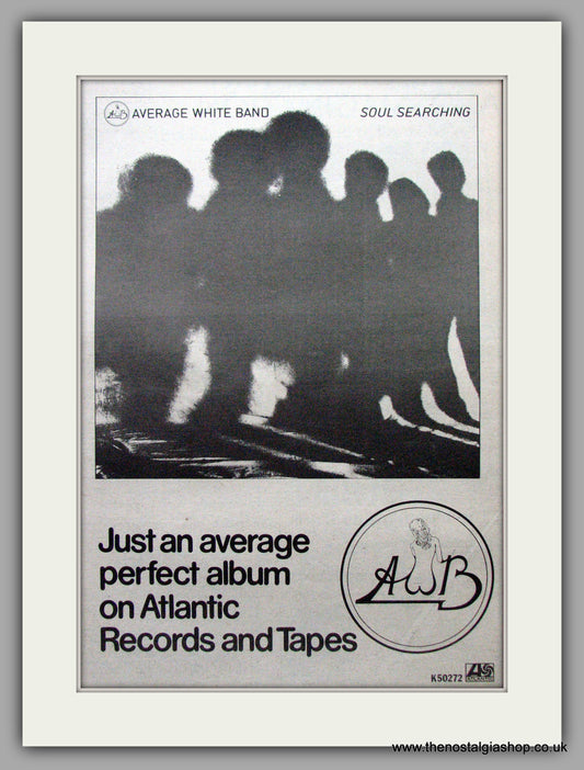 Average White Band. Soul Searching. Original Advert 1976 (ref AD9512)