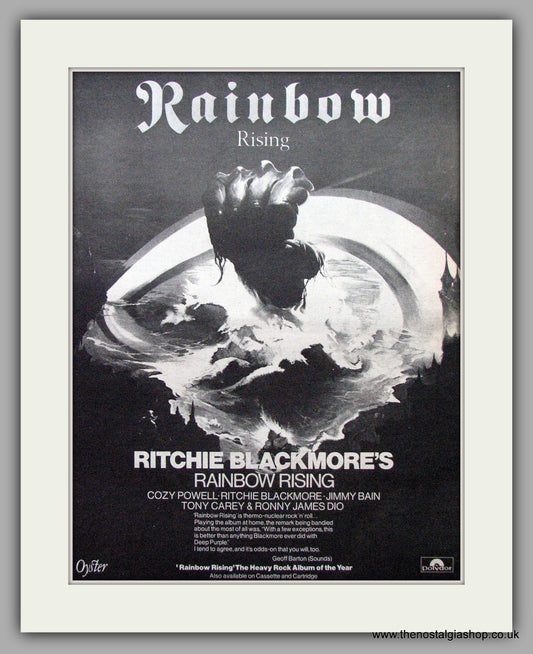 Rainbow. Rising. Original Advert 1976 (ref AD9514)