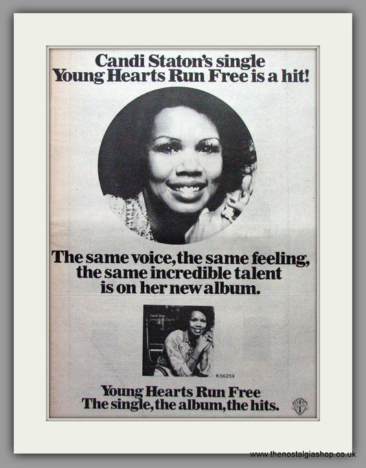 Candi Staton. Young Hearts Run Free. Original Advert 1976 (ref AD9515)