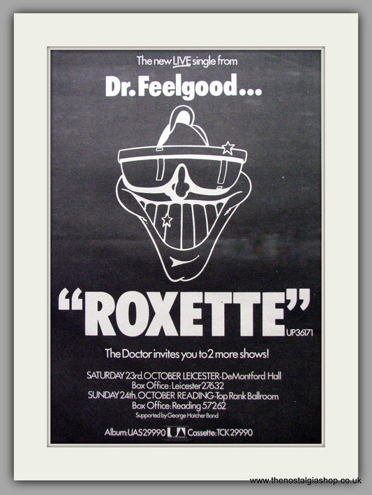 Dr. Feelgood. Roxette. Vintage Advert 1976 (ref AD9525)