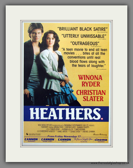 Heathers. 1988 Original Advert (ref AD54938)