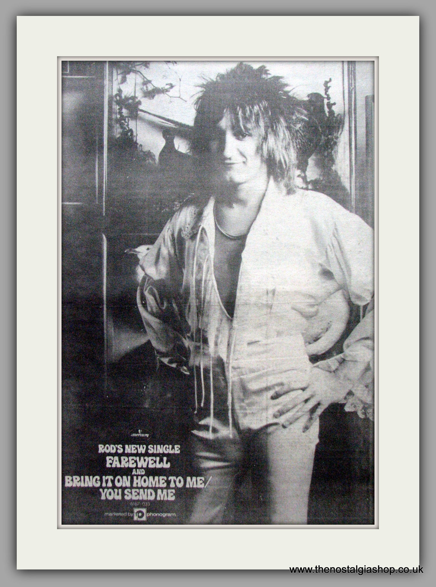 Rod Stewart. Farewell. Vintage Advert 1974 (ref AD9564)