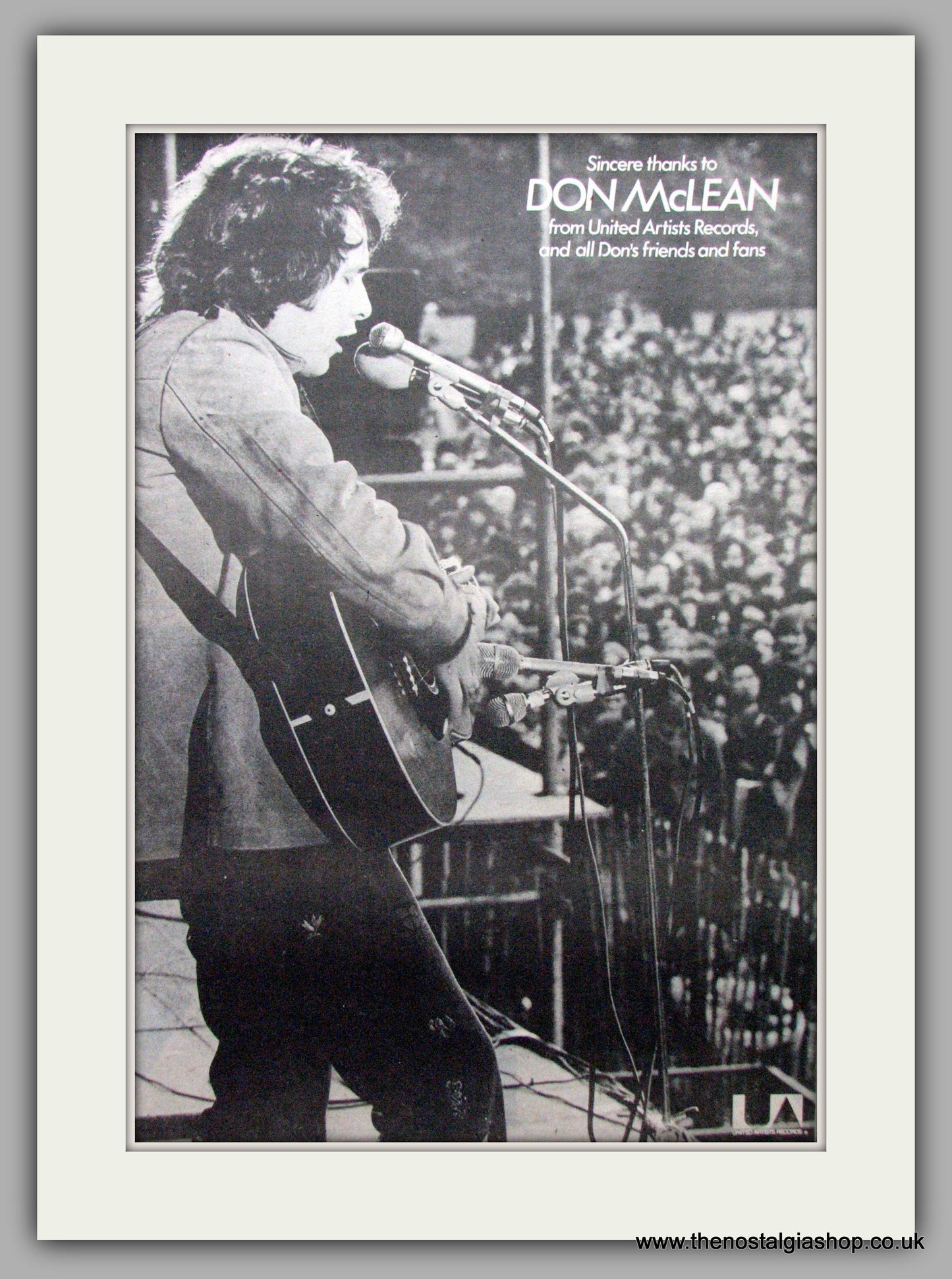 Don McLean. Vintage Advert 1975 (ref AD9575)