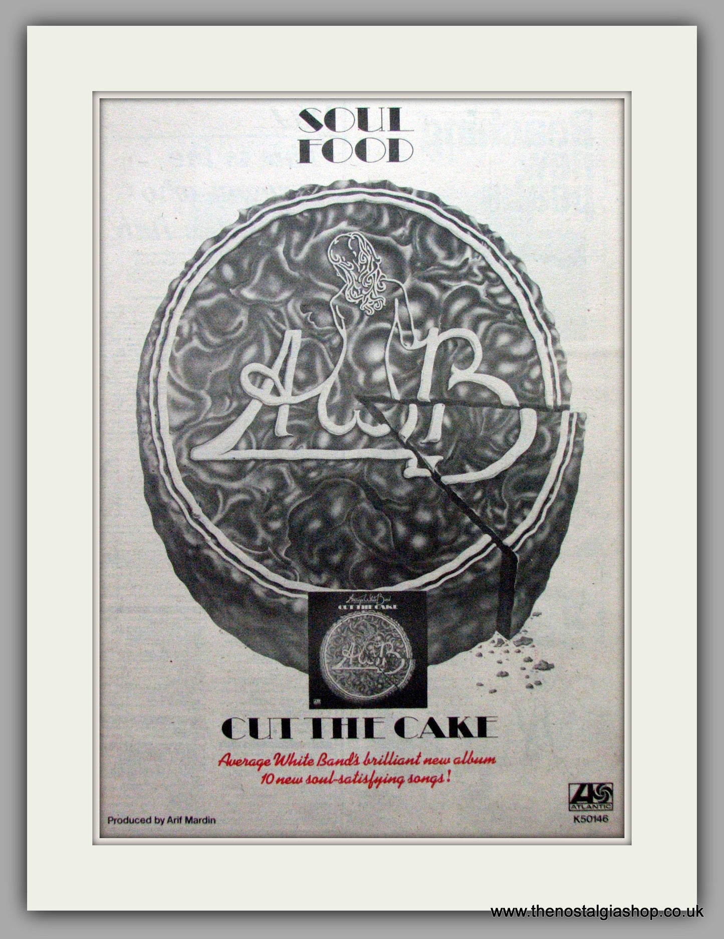 Average White Band. Cut The Cake. Vintage Advert 1975 (ref AD9576)