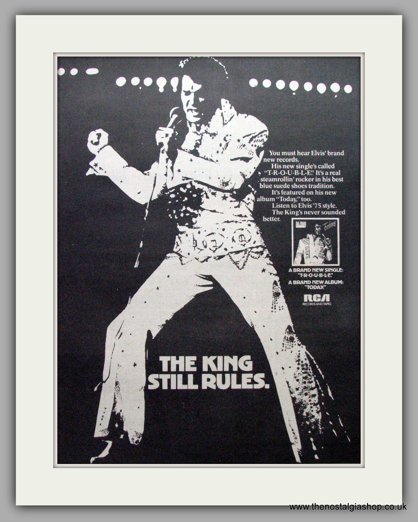 Elvis Presley. Today. Vintage Advert 1975 (ref AD9581)