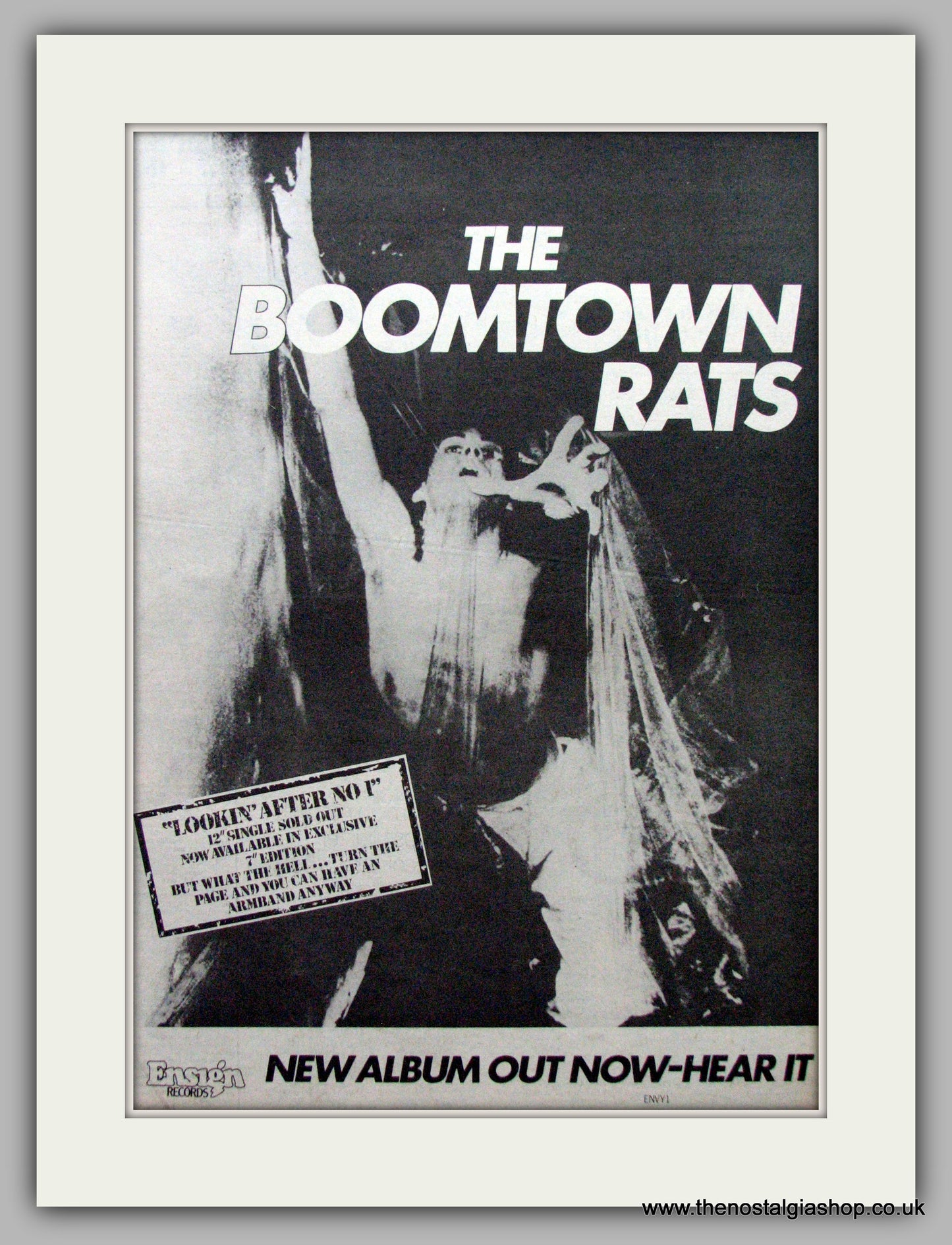 Boomtown Rats. Lookin' After No.1. Vintage Advert 1977 (ref AD9586)