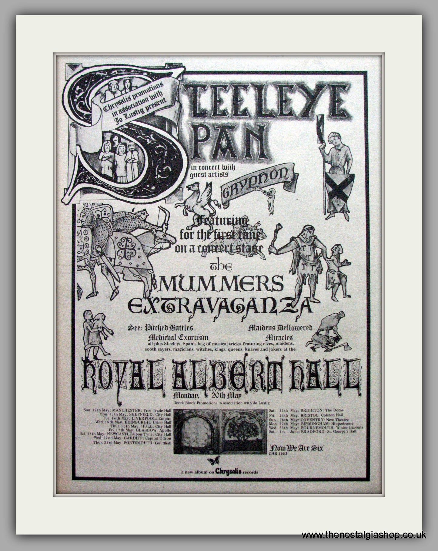 Steeleye Span. Royal Albert Hall. Vintage Advert 1974 (ref AD9599)