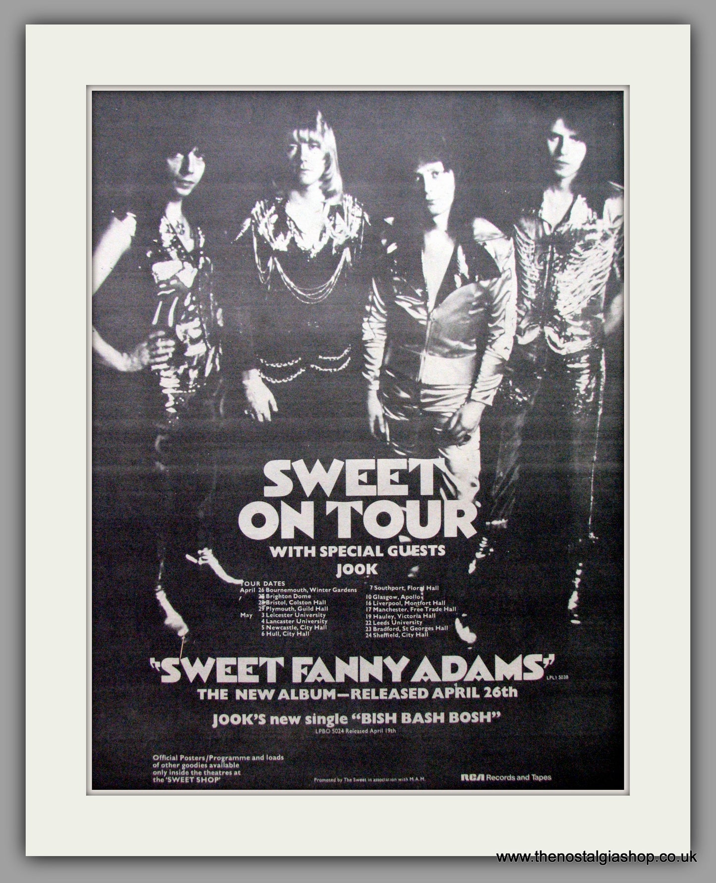 Sweet On Tour. Vintage Advert 1974 (ref AD9602)