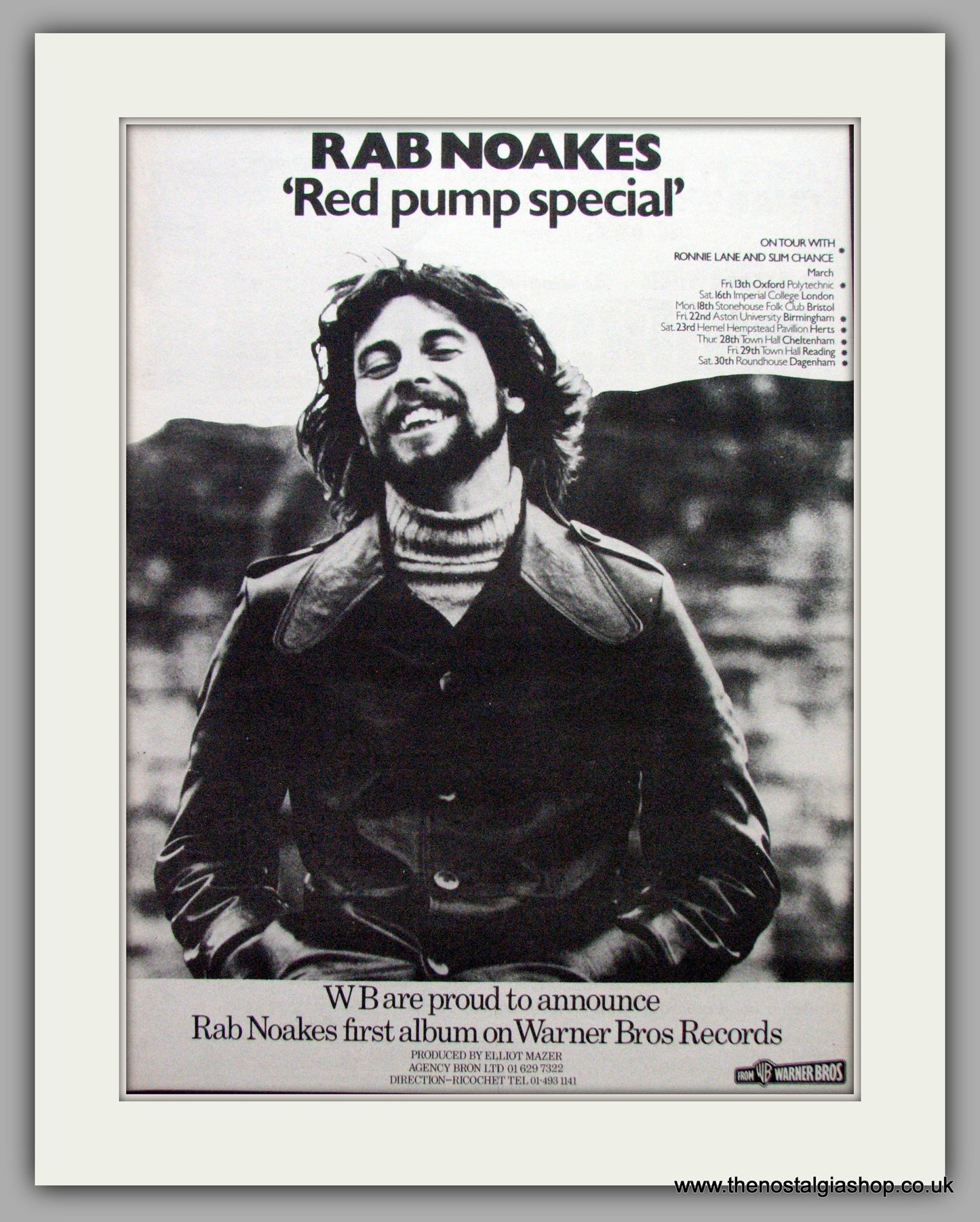 Rab Noakes. Red Pumpkin Special. Vintage Advert 1974 (ref AD9612)