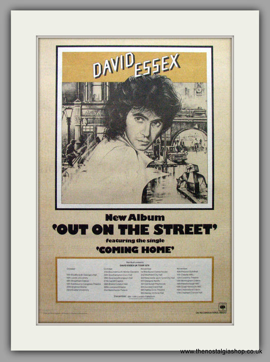 David Essex. Out On The Street. Vintage Advert 1976 (ref AD9625)