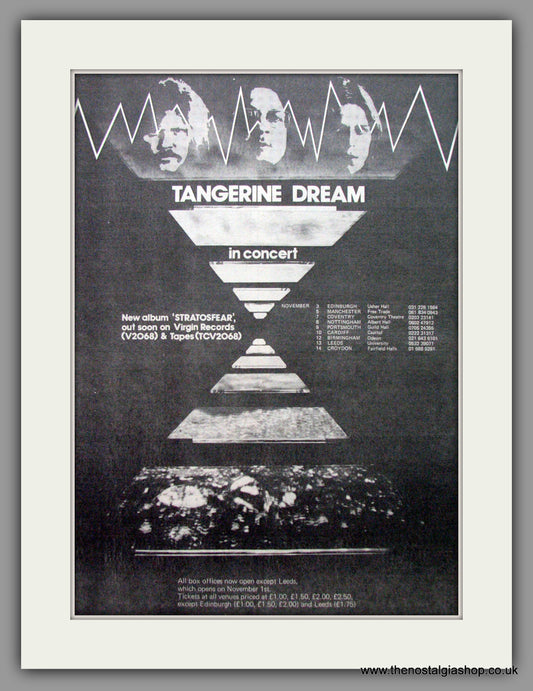 Tangerine Dream. Stratosfear. Vintage Advert 1976 (ref AD9629)