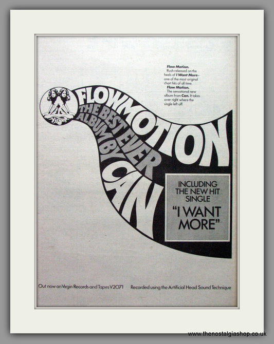 Can. Flowmotion. Vintage Advert 1976 (ref AD9630)