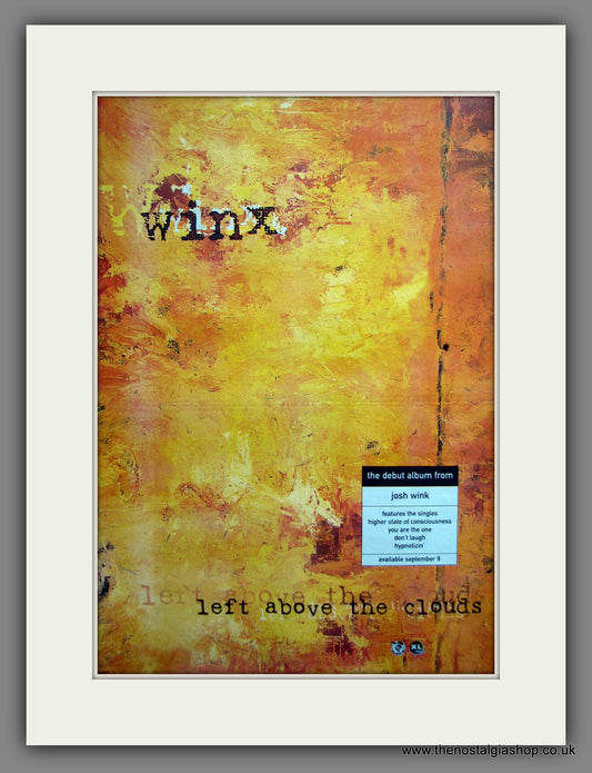 Josh Wink. Left Above The Clouds. Original Advert 1996 (ref AD12284)