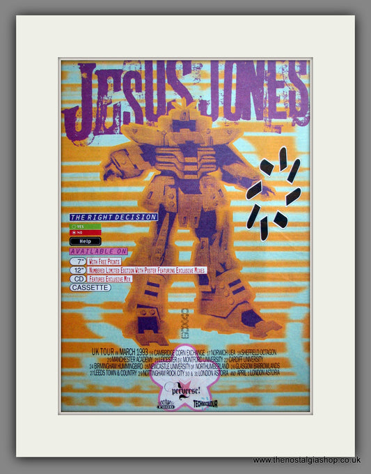 Jesus Jones. UK Tour Dates. Original Advert 1993 (ref AD12297)