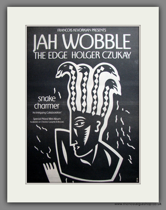 Jah Wobble. Snake Charmer Original Advert 1983 (ref AD12299)