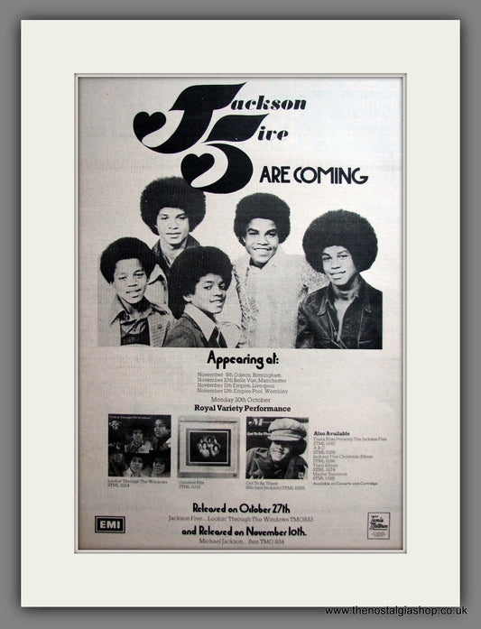 Jackson Five. UK Tour. Original Advert 1972 (ref AD12320)