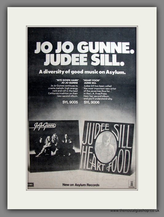 Jo Jo Gunne. Bite Down Hard. Original Advert 1973 (ref AD12322)