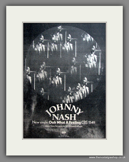 Johnny Nash. Ooh What A Feeling. Original Advert 1973 (ref AD300143)