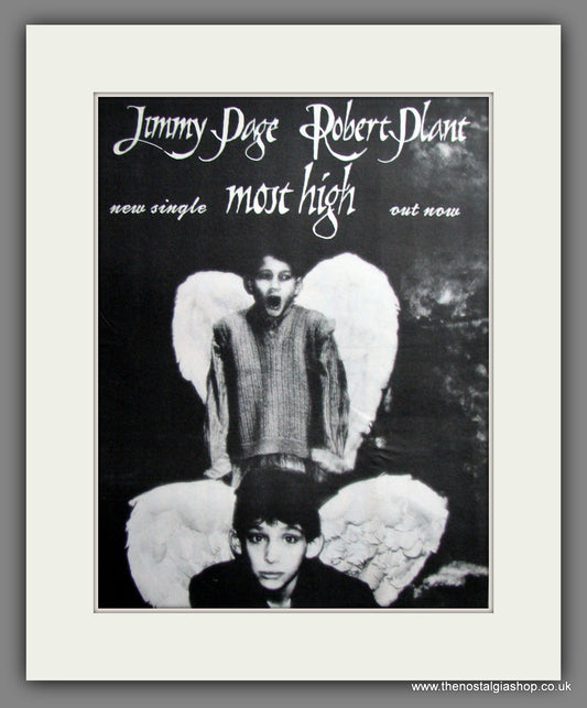 Jimmy Page Robert Plant, Most High. Original Advert 1998 (ref AD12416)