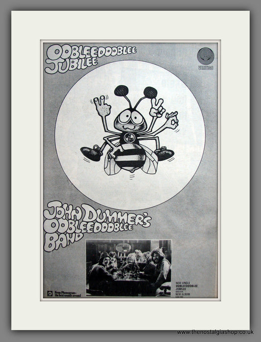 John Dummer's Oobleedooblee Band. Original Advert 1973 (ref AD12422)