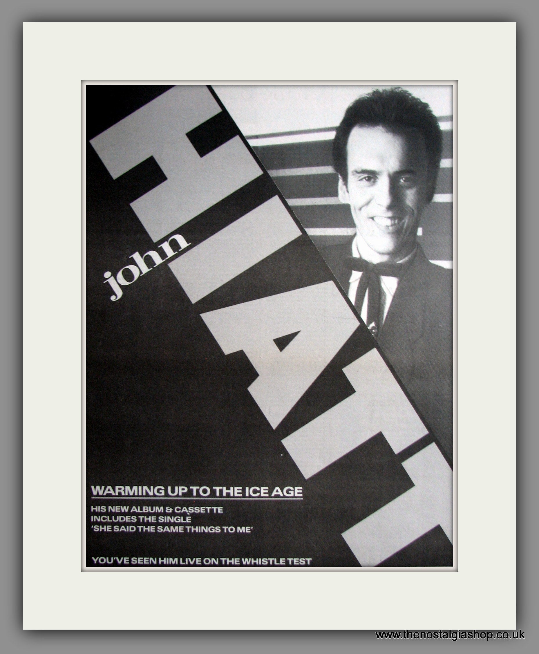 John Hiatt Warming Up To The Ice Age. Original Advert 1985 (ref AD1242 ...