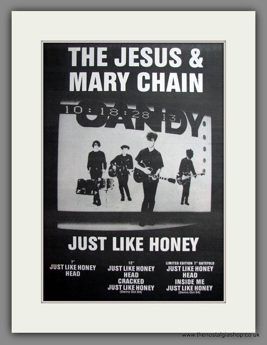 Jesus And Mary Chain, Just Like Honey. Original Advert 1985 (ref AD12435)