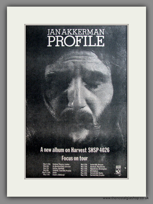 Jan Akkerman, Profile Tour Dates. Original Advert 1973 (ref AD12443)