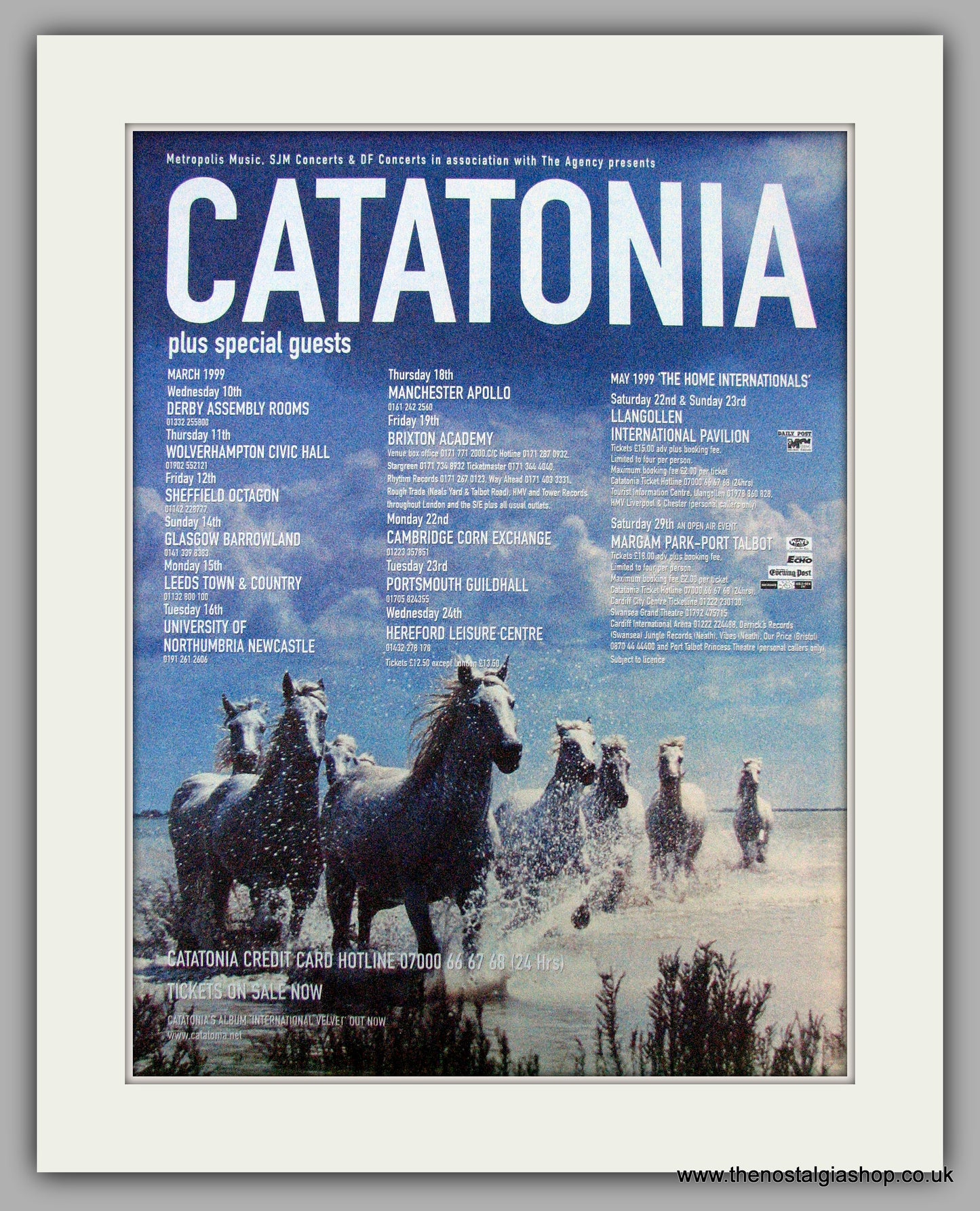 Catatonia UK Tour Dates 1999. Vintage Advert 1999 (ref AD9641)