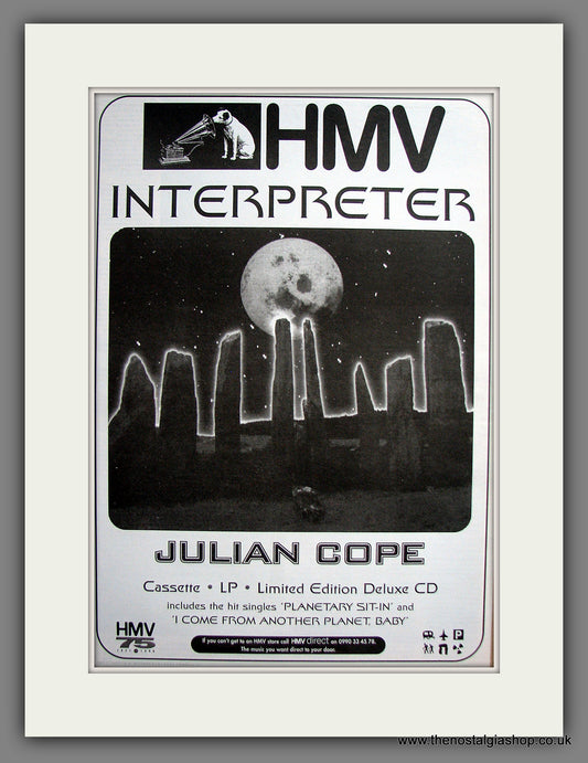 Julian Cope, Interpreter. Original Advert 1996 (ref AD12448)