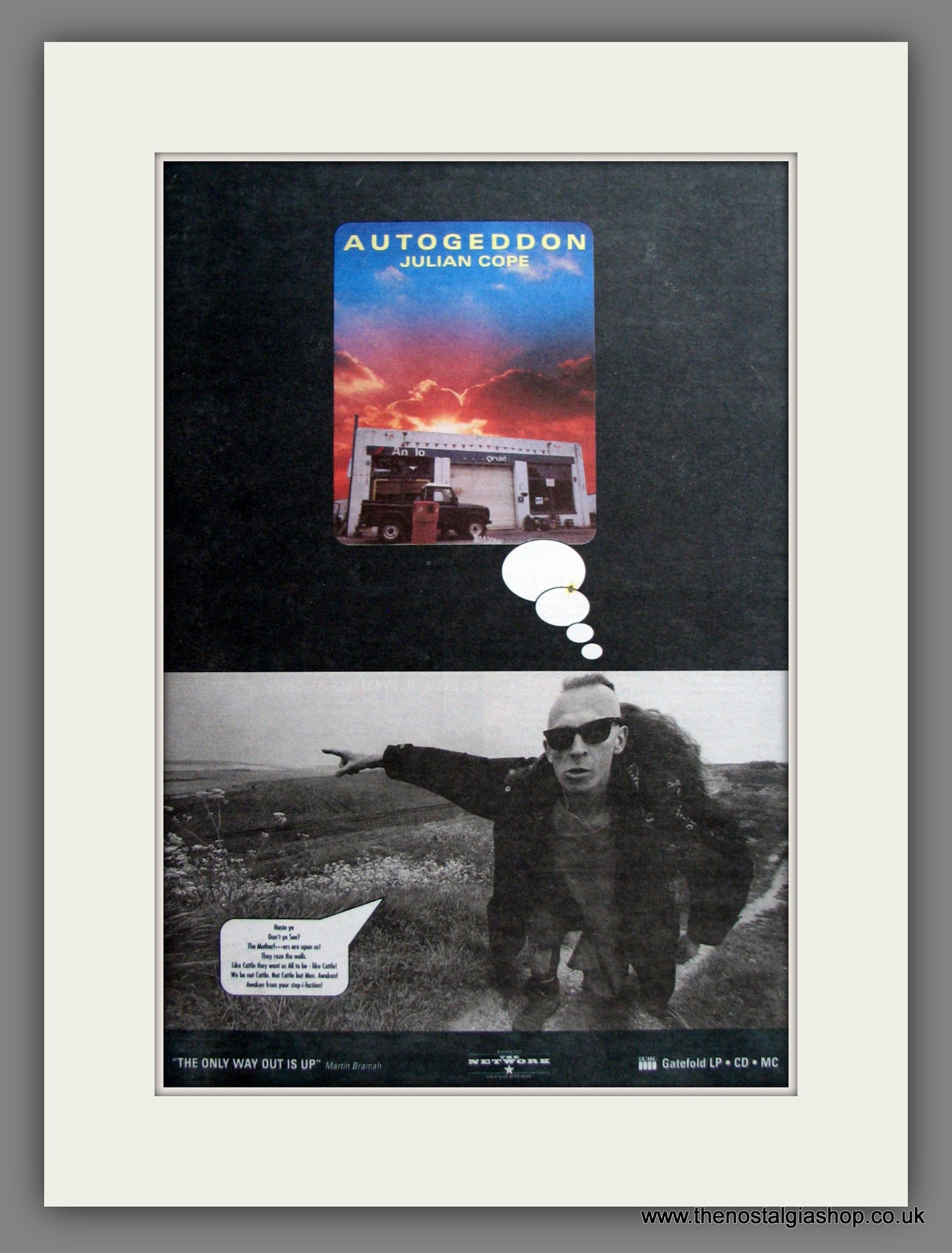 Julian Cope, Autogeddon. Original Advert 1994 (ref AD12450)