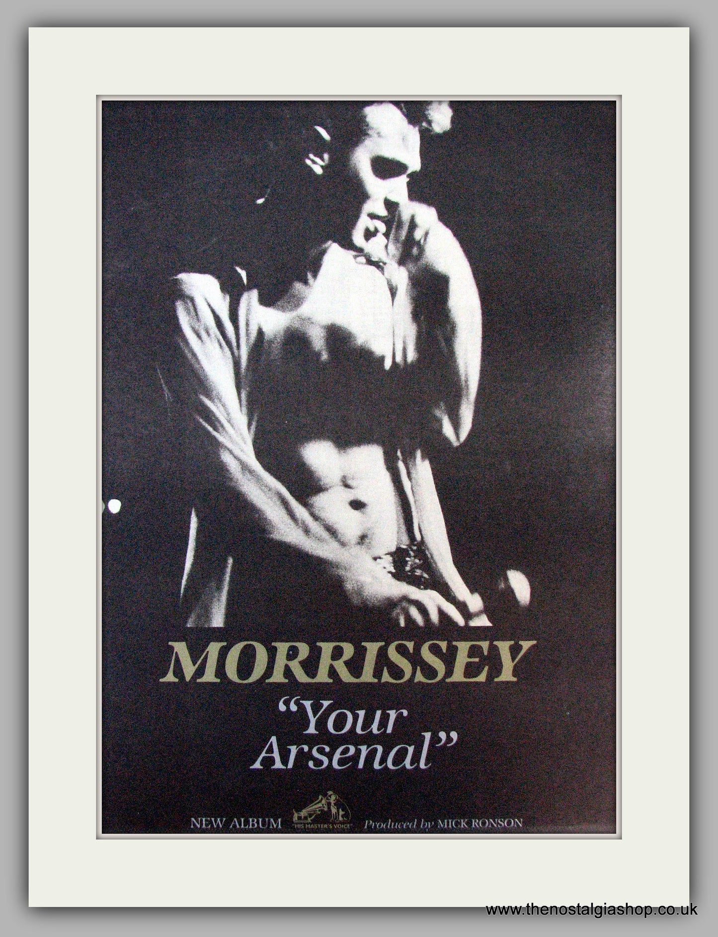 Morrissey. Your Arsenal. Vintage Advert 1992 (ref AD9648)