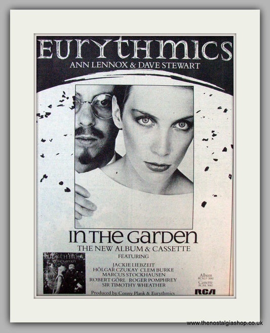 Eurythmics. In The Garden. Vintage Advert 1981 (ref AD9658)