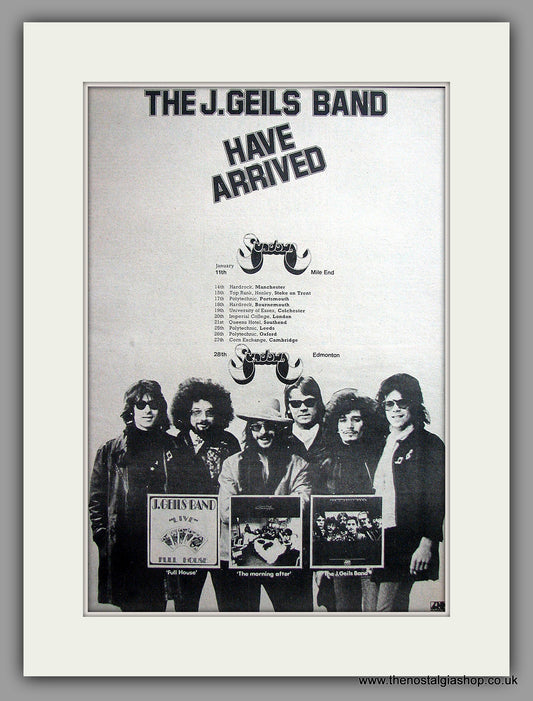 J.Geils Band (The) Tour Dates. Original Advert 1973 (ref AD12487)