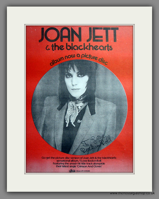 Joan Jett & The Blackhearts I Love Rock-n-Roll. Original Advert 1982 (ref AD12496)