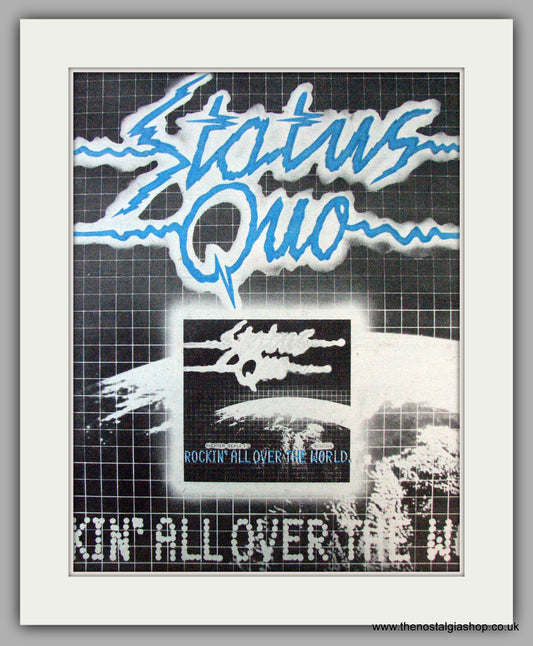 Status Quo. Rockin' all Over The World. Vintage Advert 1977 (ref AD9680)